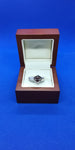 Sterling Silver Men's Alexandrite Trillion Shield Ring