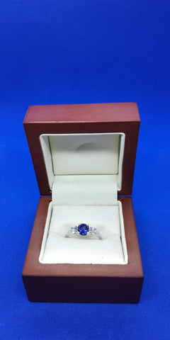 Sterling Silver Triplet Stone Ring
